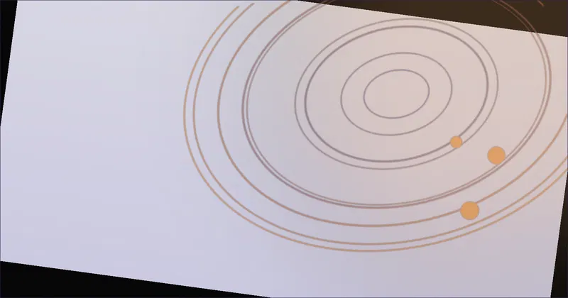 A browser window running a rich game, web technology layers visualized behind it